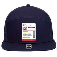 Prescription Hugs Funny Label Lazy Halloween Costume Party 7 Panel Mesh Trucker Snapback Hat