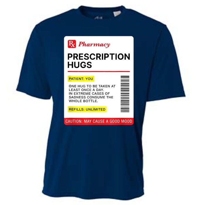 Prescription Hugs Funny Label Lazy Halloween Costume Party Cooling Performance Crew T-Shirt