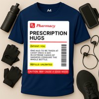 Prescription Hugs Funny Label Lazy Halloween Costume Party Cooling Performance Crew T-Shirt
