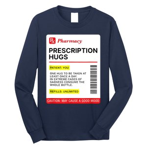 Prescription Hugs Funny Label Lazy Halloween Costume Party Long Sleeve Shirt