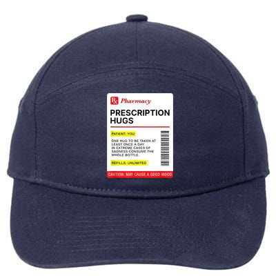 Prescription Hugs Funny Label Lazy Halloween Costume Party 7-Panel Snapback Hat