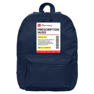 Prescription Hugs Funny Label Lazy Halloween Costume Party 16 in Basic Backpack