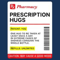 Prescription Hugs Funny Label Lazy Halloween Costume Party 16 in Basic Backpack