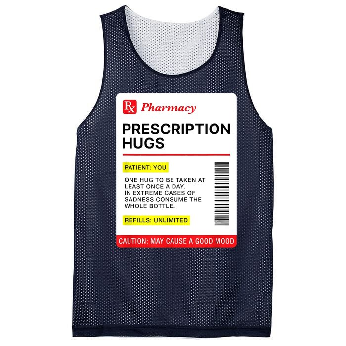 Prescription Hugs Funny Label Lazy Halloween Costume Party Mesh Reversible Basketball Jersey Tank