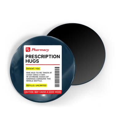 Prescription Hugs Funny Label Lazy Halloween Costume Party Magnet