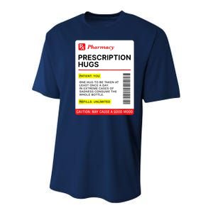 Prescription Hugs Funny Label Lazy Halloween Costume Party Youth Performance Sprint T-Shirt