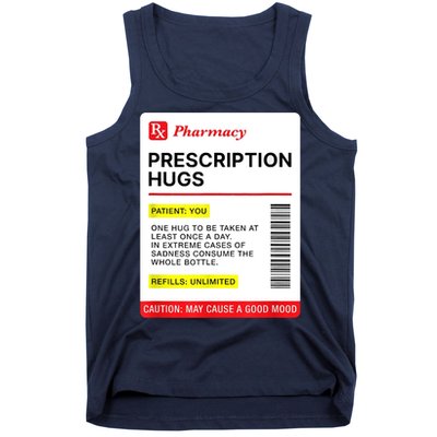 Prescription Hugs Funny Label Lazy Halloween Costume Party Tank Top