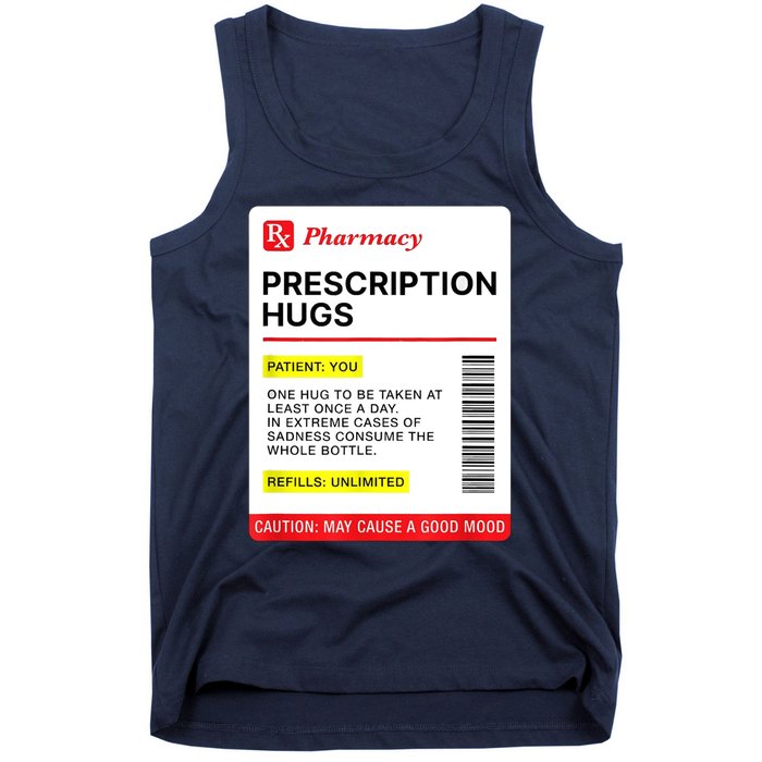 Prescription Hugs Funny Label Lazy Halloween Costume Party Tank Top