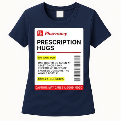 Prescription Hugs Funny Label Lazy Halloween Costume Party Womens T-Shirt