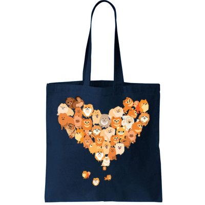 Pomeranian Heart Gift Dog Lover Tote Bag