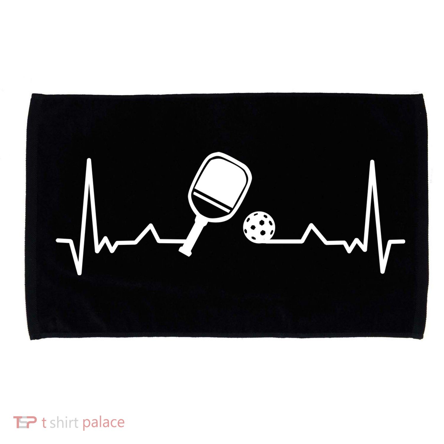 Pickleball Heartbeat Gift Pickleball Player Gift Microfiber Hand Towel