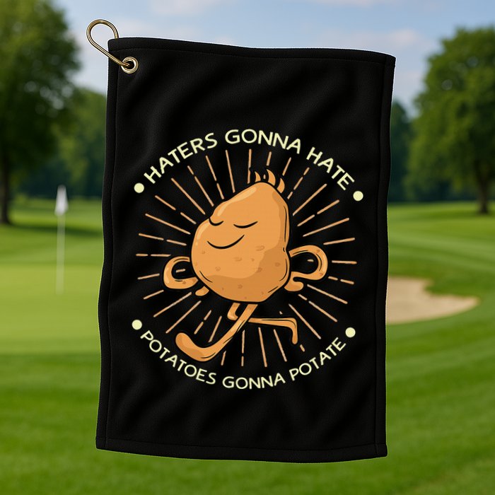 Potato Haters Gonna Hate Potatoes Gonna Potate Golf Towel