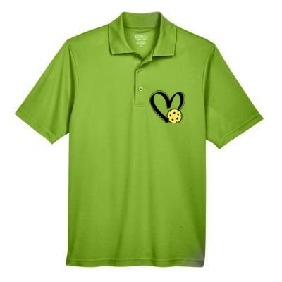 Pickleball Heart Great Gift Men's Origin Performance Piqué Polo