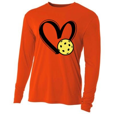 Pickleball Heart Great Gift Cooling Performance Long Sleeve Crew