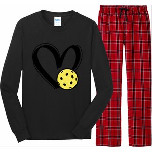 Pickleball Heart Great Gift Long Sleeve Pajama Set