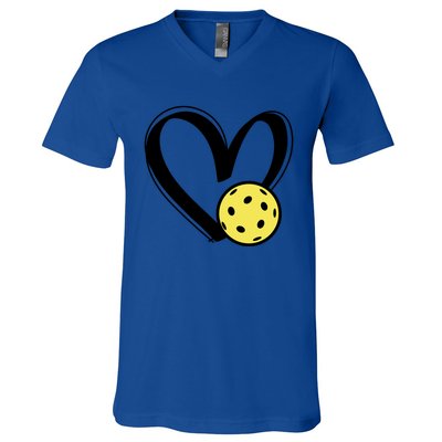 Pickleball Heart Great Gift V-Neck T-Shirt