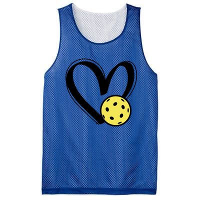 Pickleball Heart Great Gift Mesh Reversible Basketball Jersey Tank