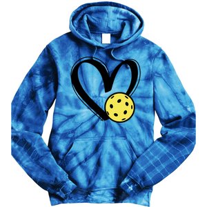 Pickleball Heart Great Gift Tie Dye Hoodie