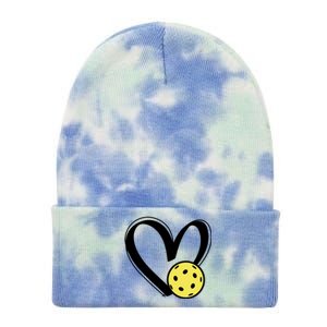 Pickleball Heart Great Gift Tie Dye 12in Knit Beanie