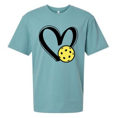 Pickleball Heart Great Gift Sueded Cloud Jersey T-Shirt