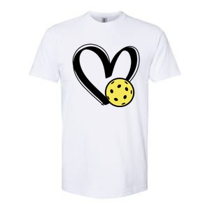 Pickleball Heart Great Gift Softstyle CVC T-Shirt