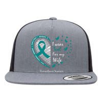 Products Husband Gifts Teal Wife Ovarian Cancer Awareness Flat Bill Trucker Hat