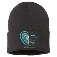 Products Husband Gifts Teal Wife Ovarian Cancer Awareness Sustainable Knit Beanie