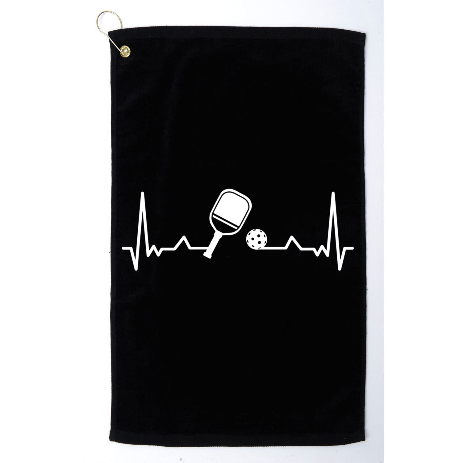Pickleball Heartbeat Gift Pickleball Player Gift Golf Towel