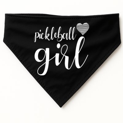 Pickleball Heart Girl USA-Made Doggie Bandana