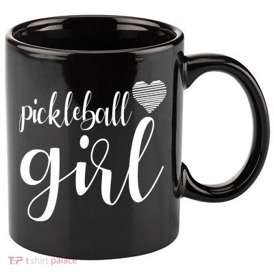 Pickleball Heart Girl 11oz C Handle Ceramic Mug