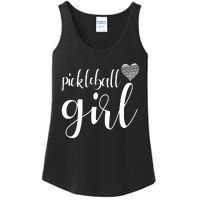 Pickleball Heart Girl Ladies Essential Tank