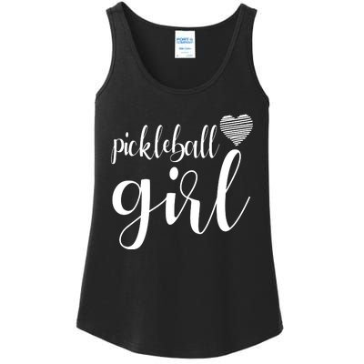 Pickleball Heart Girl Ladies Essential Tank