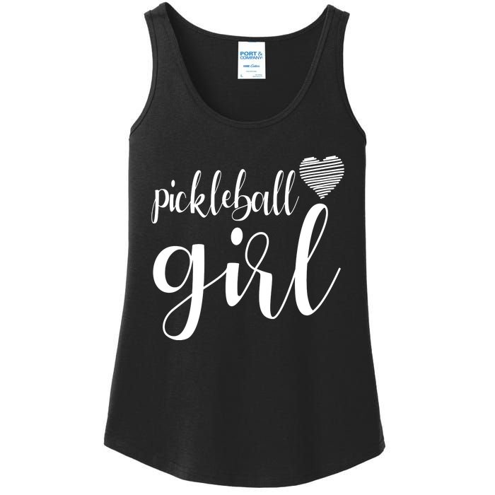 Pickleball Heart Girl Ladies Essential Tank