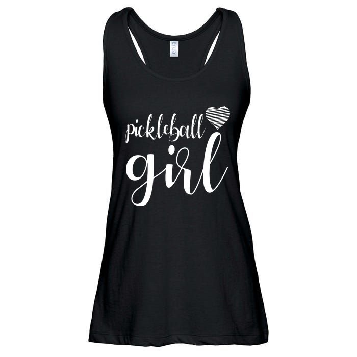 Pickleball Heart Girl Ladies Essential Flowy Tank