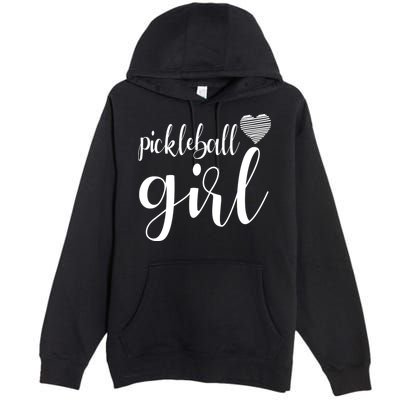 Pickleball Heart Girl Premium Pullover Hoodie