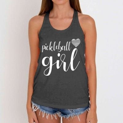 Pickleball Heart Girl Women's Knotted Racerback Tank