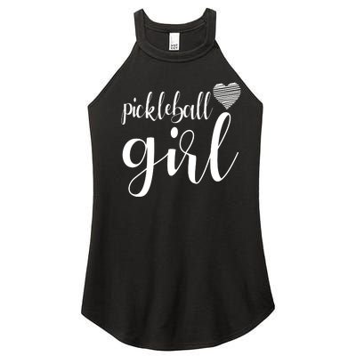 Pickleball Heart Girl Women's Perfect Tri Rocker Tank