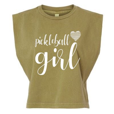 Pickleball Heart Girl Garment-Dyed Women's Muscle Tee