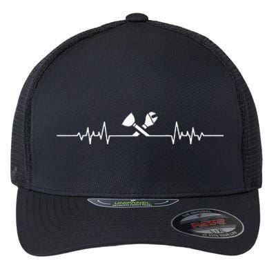 Plumber Heartbeat Gifts For Plumbers Funny Plumbing Outfit Flexfit Unipanel Trucker Cap