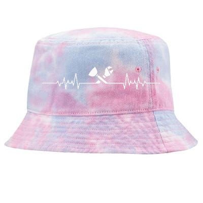 Plumber Heartbeat Gifts For Plumbers Funny Plumbing Outfit Tie-Dyed Bucket Hat