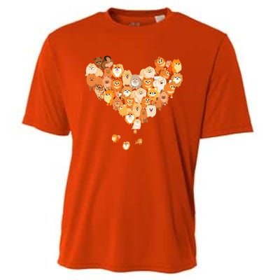 Pomeranian Heart Gift Dog Lover Cooling Performance Crew T-Shirt