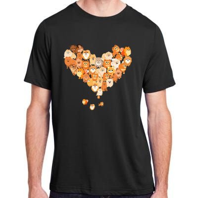 Pomeranian Heart Gift Dog Lover Adult ChromaSoft Performance T-Shirt