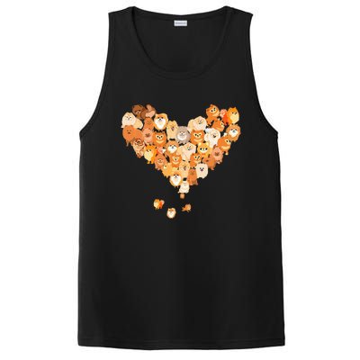 Pomeranian Heart Gift Dog Lover PosiCharge Competitor Tank