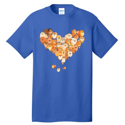 Pomeranian Heart Gift Dog Lover Tall T-Shirt