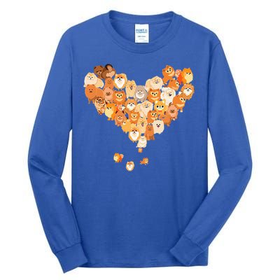 Pomeranian Heart Gift Dog Lover Tall Long Sleeve T-Shirt