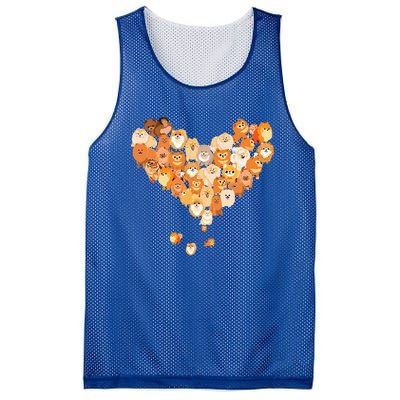 Pomeranian Heart Gift Dog Lover Mesh Reversible Basketball Jersey Tank