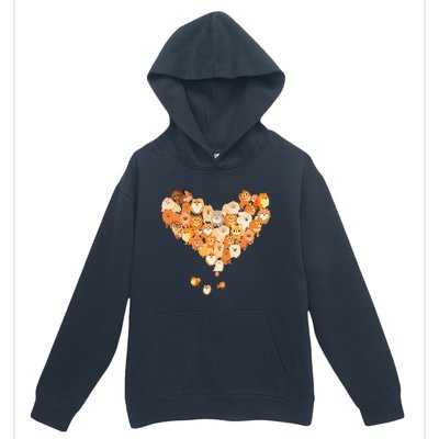 Pomeranian Heart Gift Dog Lover Urban Pullover Hoodie