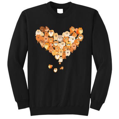 Pomeranian Heart Gift Dog Lover Tall Sweatshirt