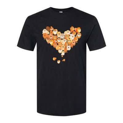 Pomeranian Heart Gift Dog Lover Softstyle CVC T-Shirt