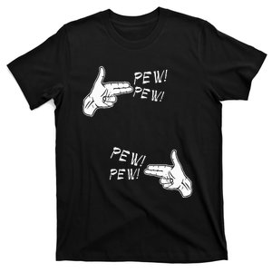 Pistol Hand Gun Noise Pew Pew Pew T-Shirt